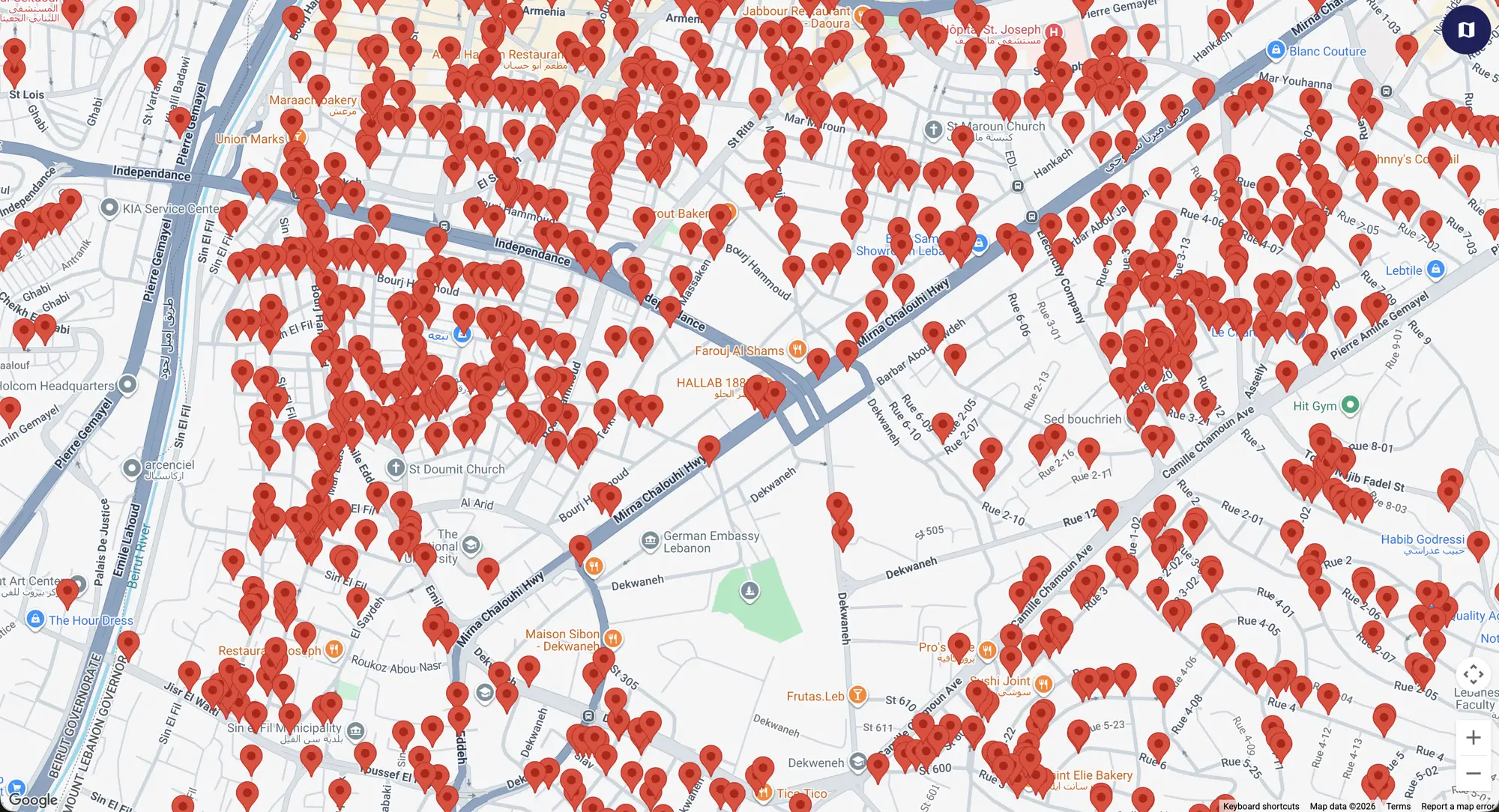 Trade Map · Beirut
